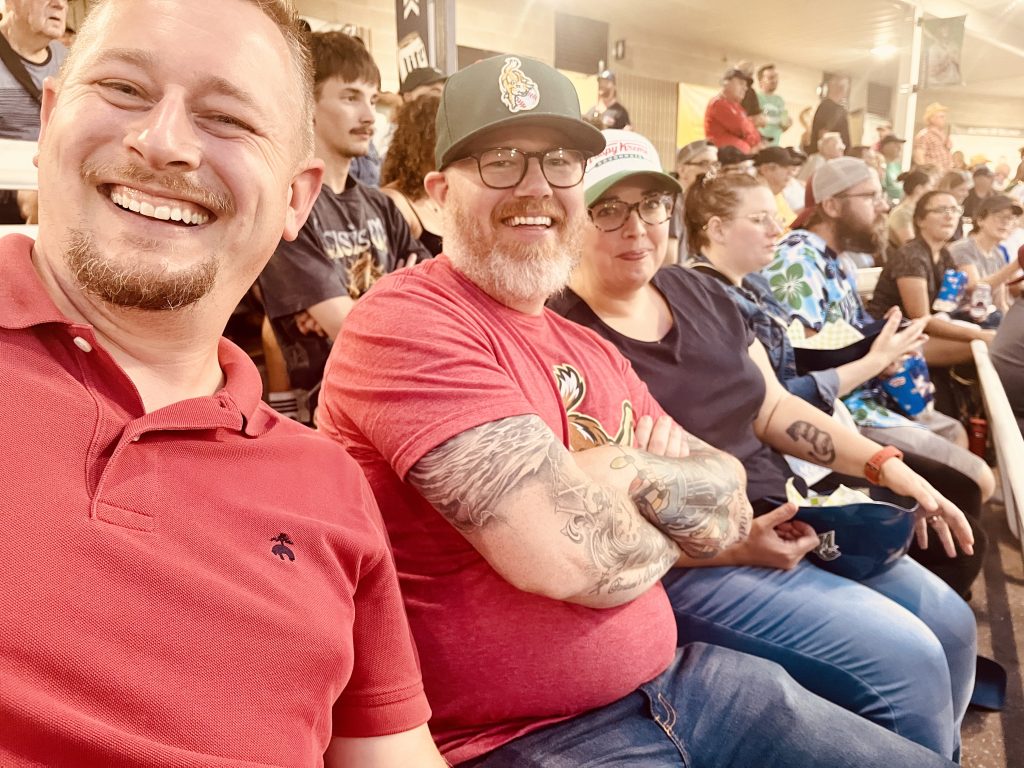 group of people at a baseball game